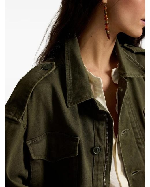 Polo Ralph Lauren Green Cropped Field Jacket