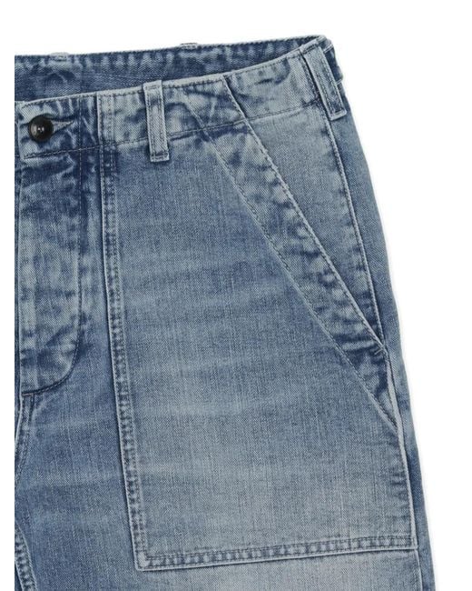 Fortela Blue Newfatigue Patch-Pocket Jeans for men