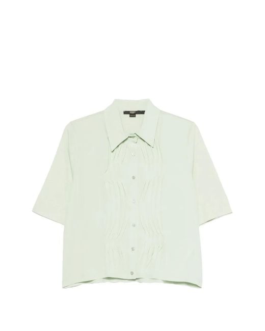 Seventy White Pleated-Detail Shirt