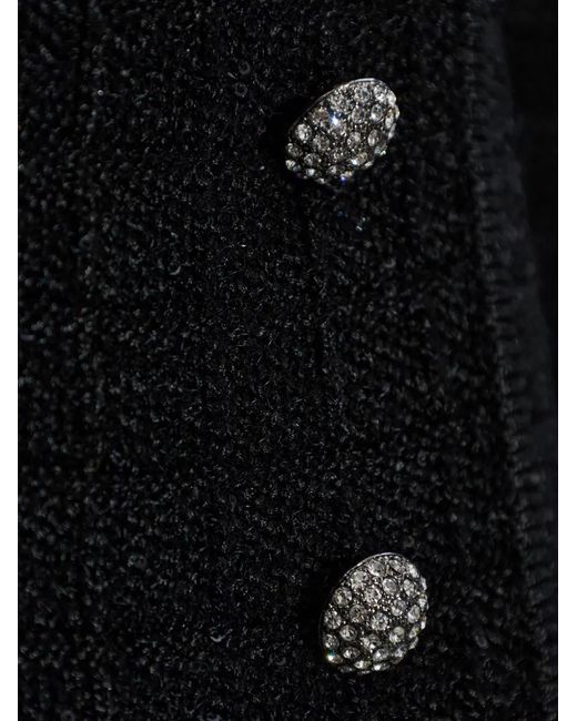 Alessandra Rich Black Buttoned Embellished Jacket