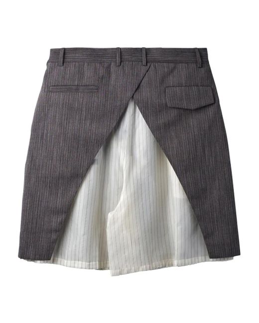 NAMACHEKO Gray Tidan Layered Shorts for men