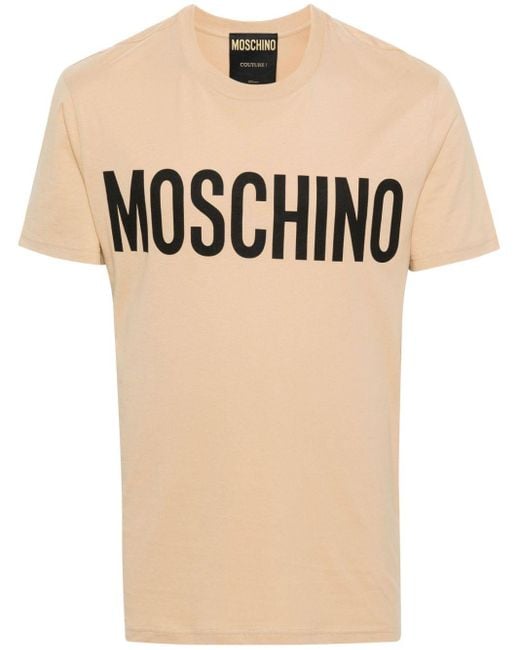 Moschino T-Shirt mit Logo-Print in Natural für Herren
