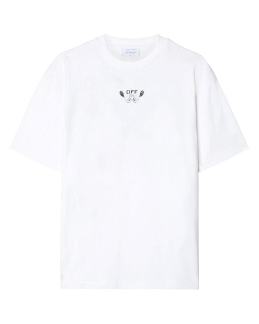 Off-White c/o Virgil Abloh White Arrow-embroidered Cotton T-shirt