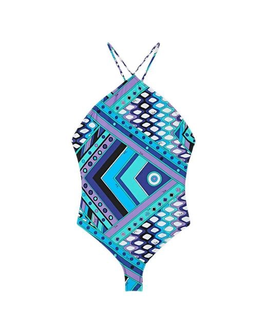 Emilio Pucci Blue Body Vivara À Dos Nu