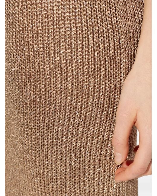Paramidonna Natural Crochet Slit Skirt