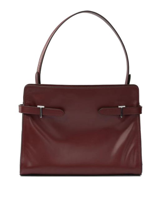 Le Tanneur Purple Large Emilie Buckle-Strap Shoulder Bag