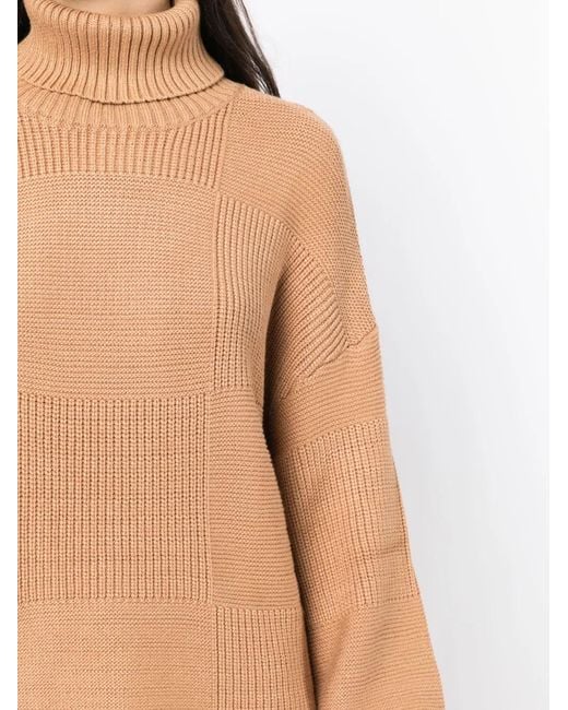Staud Brown Benny Roll-Neck Jumper