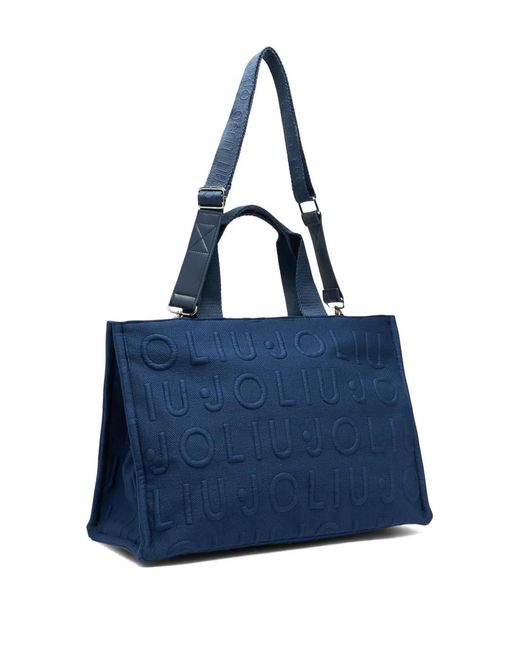 Liu Jo Blue Petrol-Colored Tote Bag