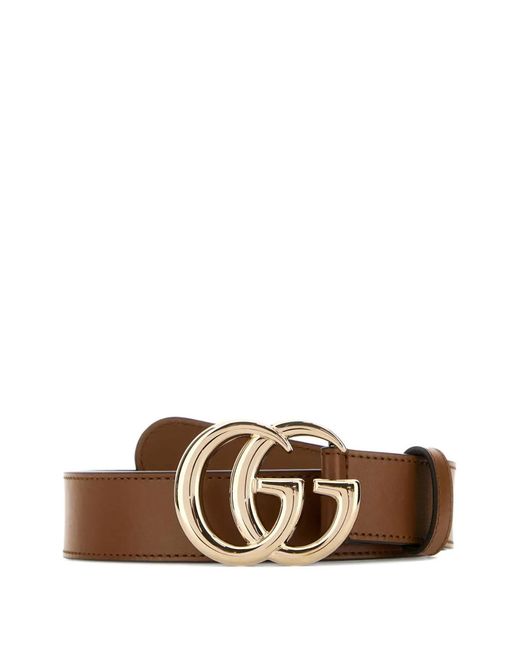 Gucci レディース ブラウン Ggマーモント レザーベルト