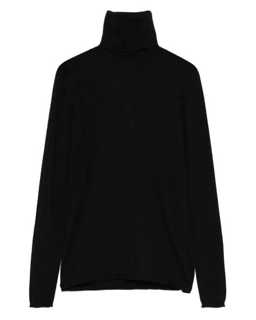 Max Mara Black Langärmeliges Rollkragenoberteil
