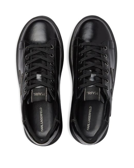 Karl Lagerfeld Black Embossed Logo Sneakers
