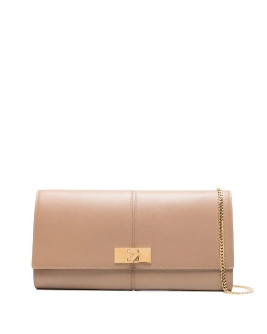 Giuseppe Zanotti Leren Clutch in het Natural