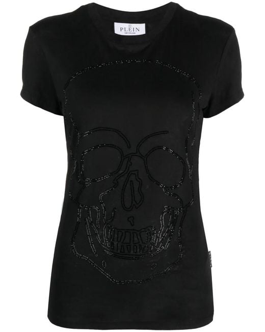 Philipp Plein Black Sexy Pure Fit Skull Crew-Neck T-Shirt