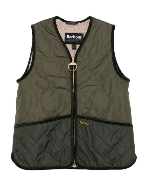 Barbour キルティング ベスト Green