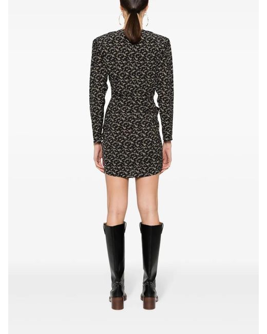 Isabel Marant Black Dulce Abstract-Print Dress