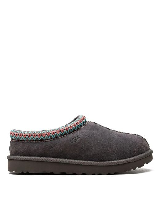 Ugg Gray Tasman Contrast-Stitch Slippers