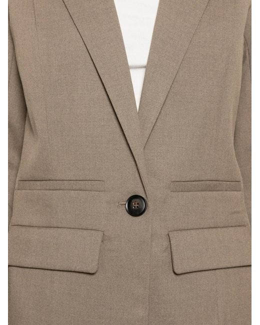 Gestuz Natural Single-Breasted Blazer