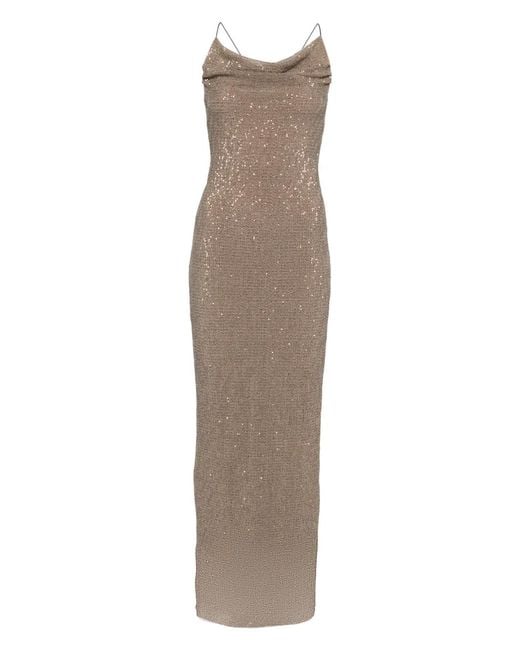 L'idée Natural Cosmopolitan Sequinned Maxi Dress