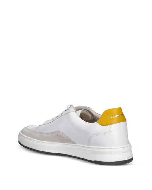 メンズ Filling Pieces Mondo Squash レザースニーカー White
