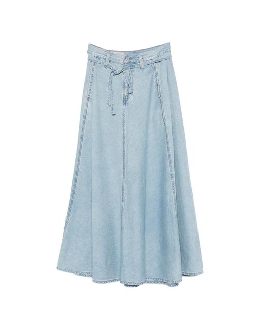 Levi's Blue Tie-Waist Denim Skirt