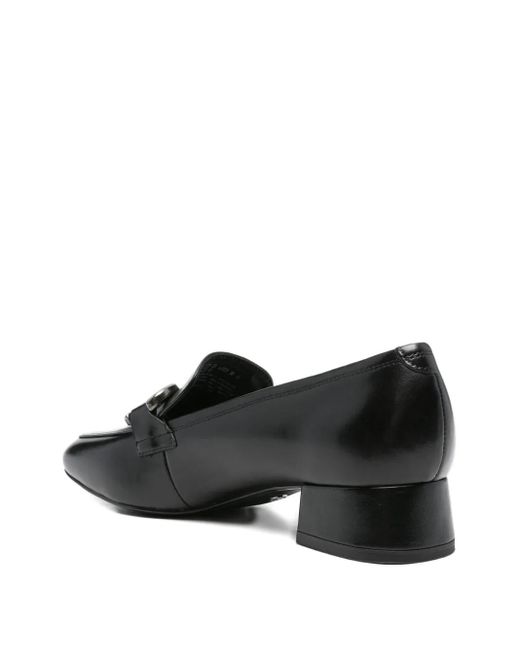 Tamaris Black 35Mm Trotteurs Block-Heel Chain-Detail Loafers