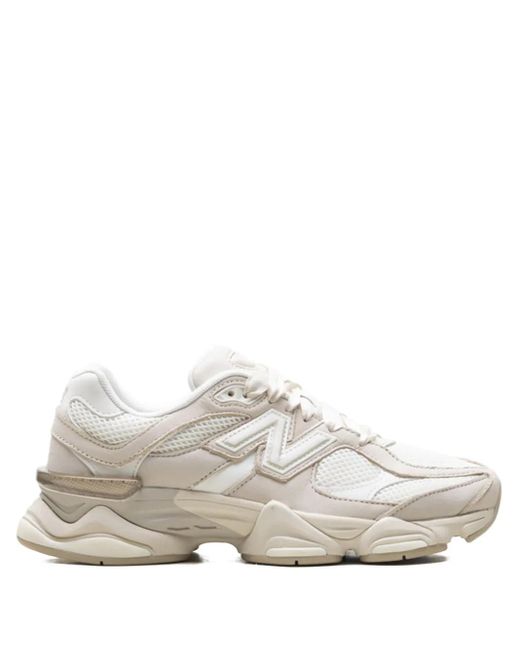 New Balance White 9060 Lace-Up Sneakers for men