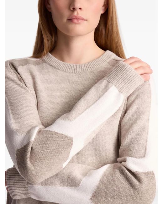 Fusalp Wollen Sweater Met Colourblocking in het Pink