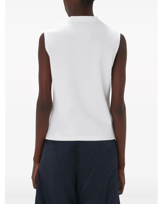 J.W. Anderson White Embroidered Logo Tank Top