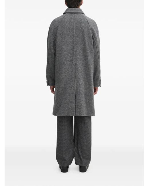 A.P.C. Gray Button-Fastening Collar Coat for men