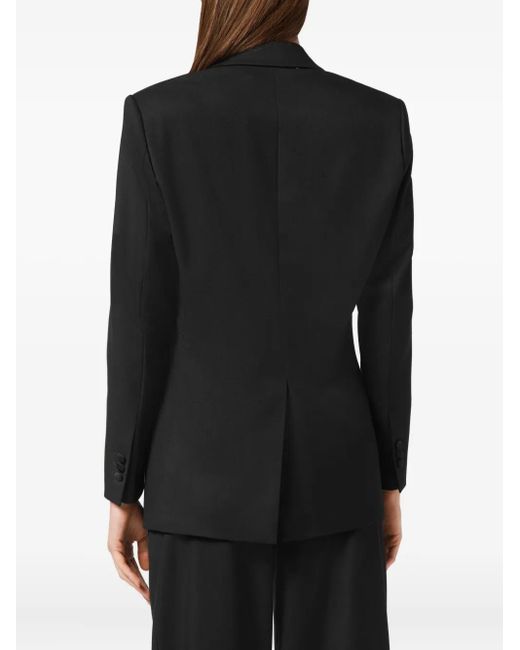 Philipp Plein Black Crystal-Embellished Double-Breasted Blazer
