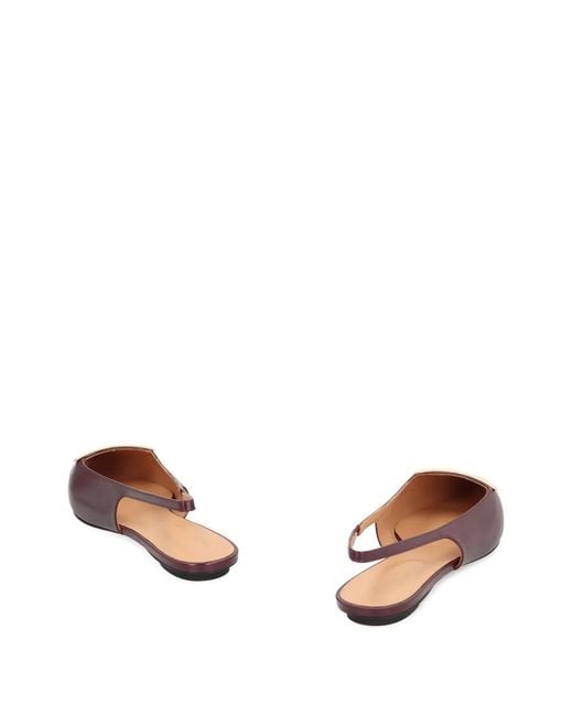 Tod's Red Pointed-Toe Slingback Ballet Flats