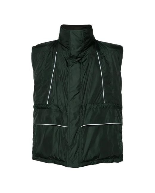 Balenciaga Green Logo-Print Gilet