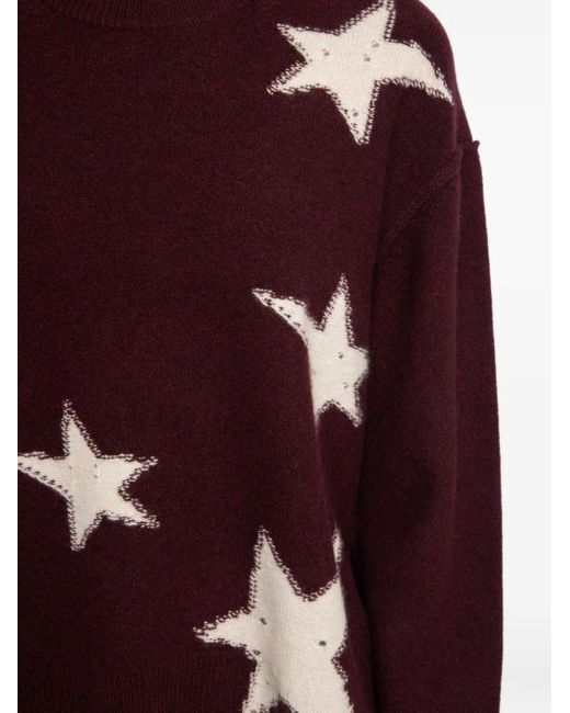 Zadig & Voltaire Purple Pullover Markuz 100% Kaschmir