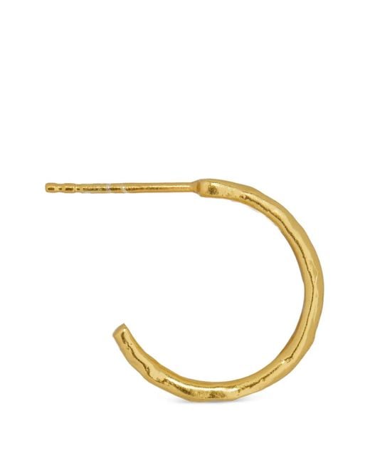 Ottoman Hands Metallic Dela Textured Hoop Earrings