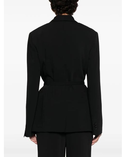 P.A.R.O.S.H. Black Tie-Detail Blazer