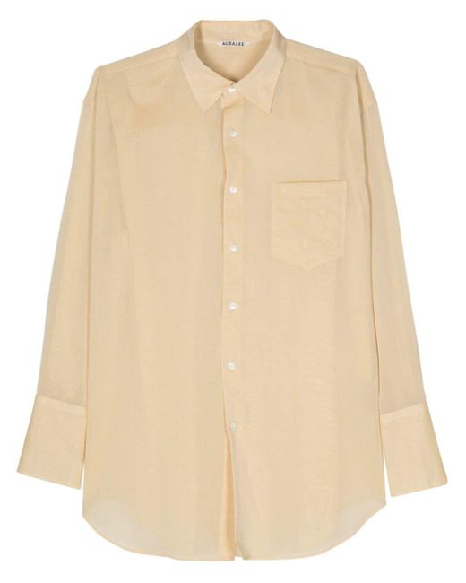 Auralee Natural Chambray Cotton Shirt
