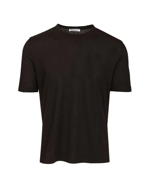 Al Duca D'aosta Black Crew-Neck T-Shirt for men