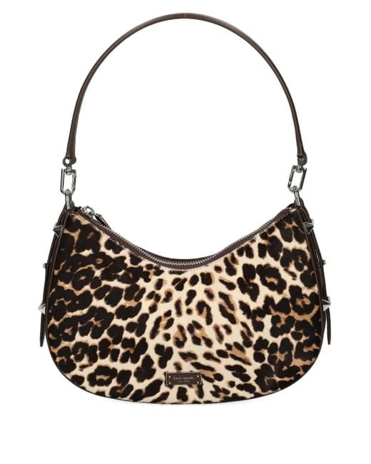 Kate Spade Black Liv Leopard Print Satchel
