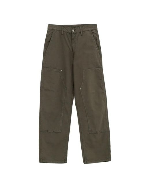 Carhartt Green Walt Patch-Pocket Trousers for men
