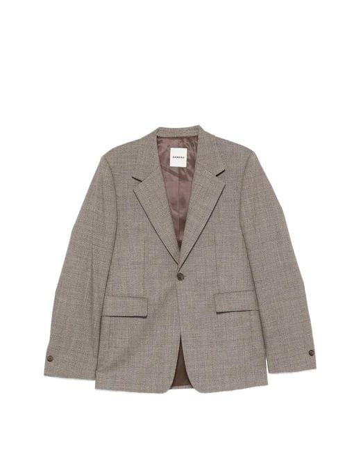 Sandro Brown Long-Sleeve Blazer for men