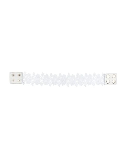 Manokhi White Lace Choker Necklace