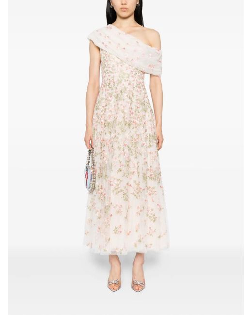 Needle & Thread Natural Everett Bloom Gown