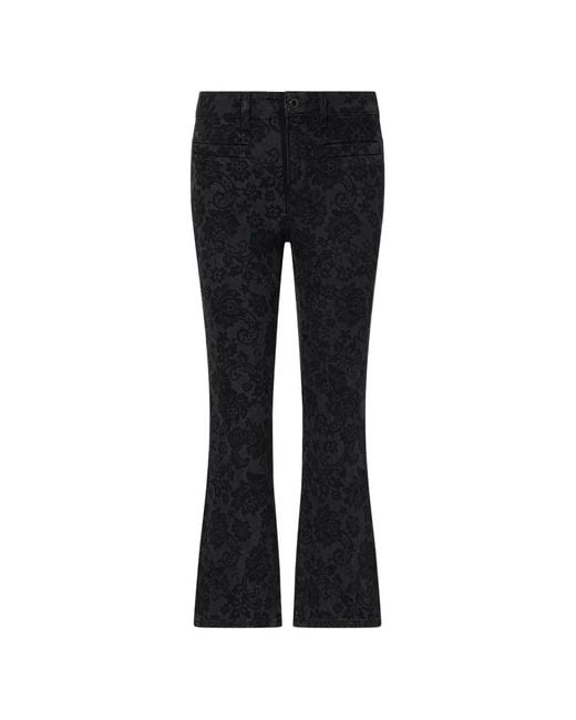 Liu Jo Black Bootcut Jeans With Laser Detail