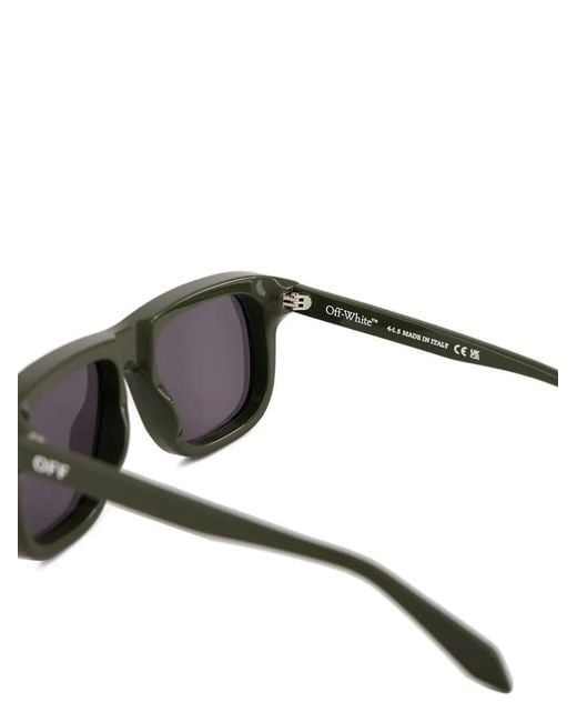 Off-White c/o Virgil Abloh Gray Clearwater Rectangle-Frame Sunglasses for men