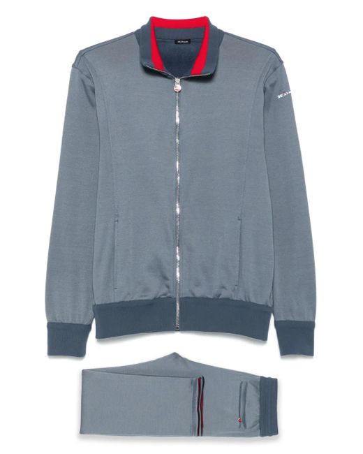 Kiton Blue Logo-Embroidered Track Suit for men