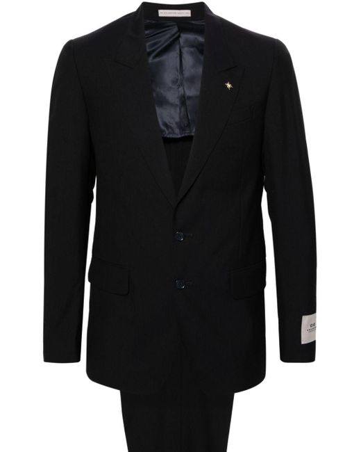 Corneliani Single-breasted Virgin Wool Suit in het Black voor heren