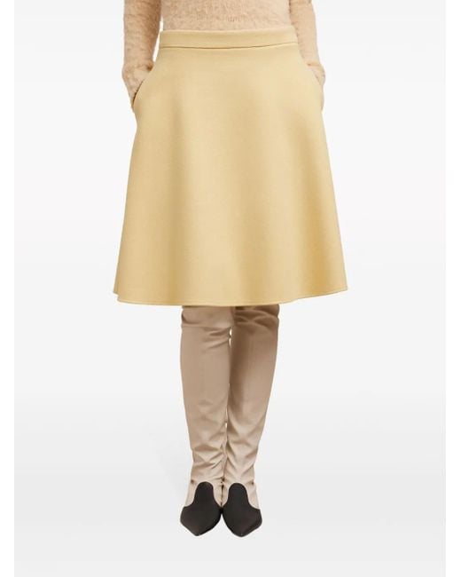 AMI Natural A-Line Skirt