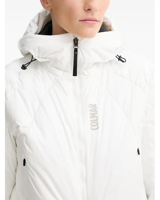 Colmar キルティング フーデッド スキースーツ White