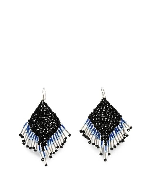 DSquared² Black Beaded Drop Earrings