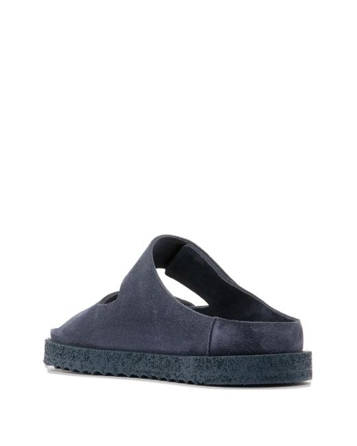 Officine Creative Blue Sands 105 Double-Strap Suede Sandals